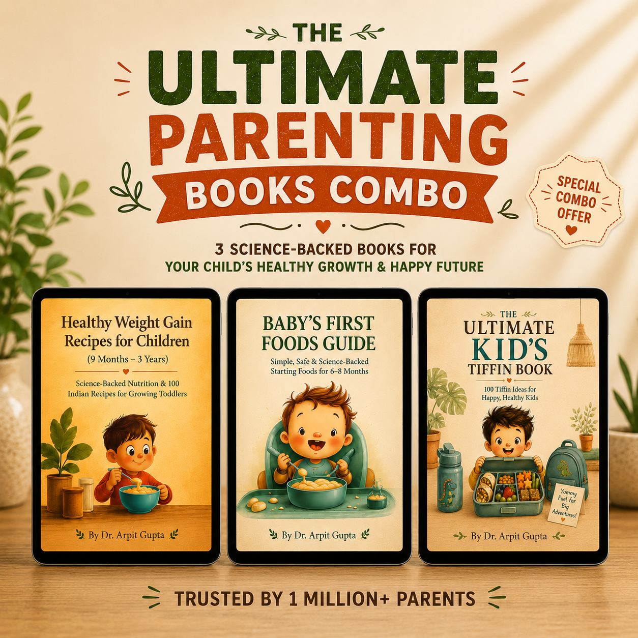 E-Book Combo ( Baby's First Food + Healthy Weight Gain + The Ultimate Kid's Tiffin Book )