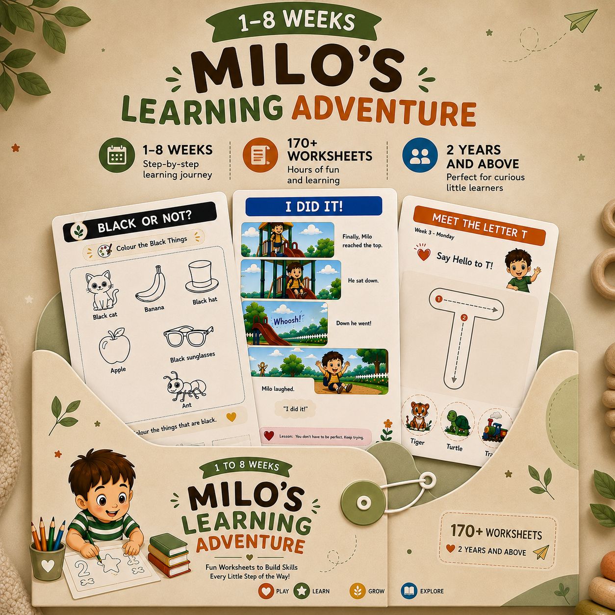 Milo's Learning Adventure ( 1 to 8 Weeks )