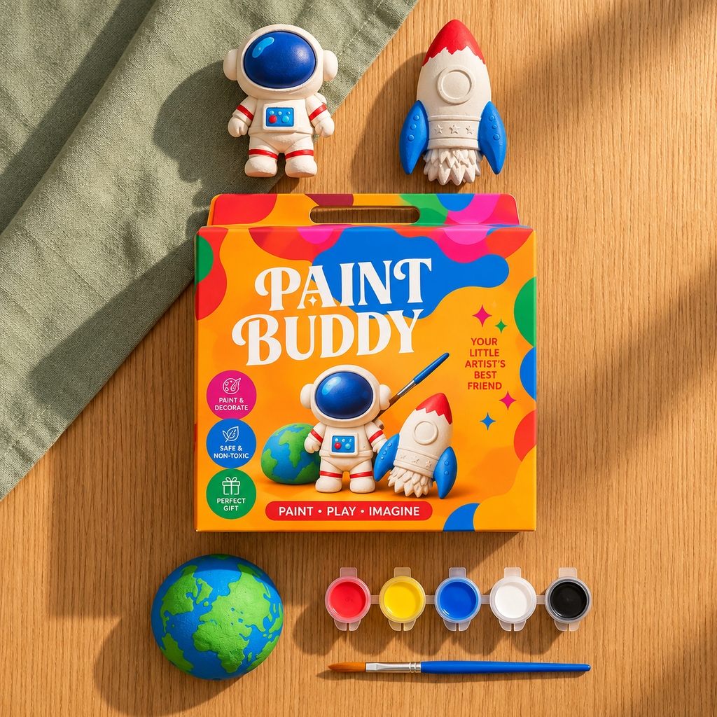Paint Buddy Duo – Bike & Astronaut