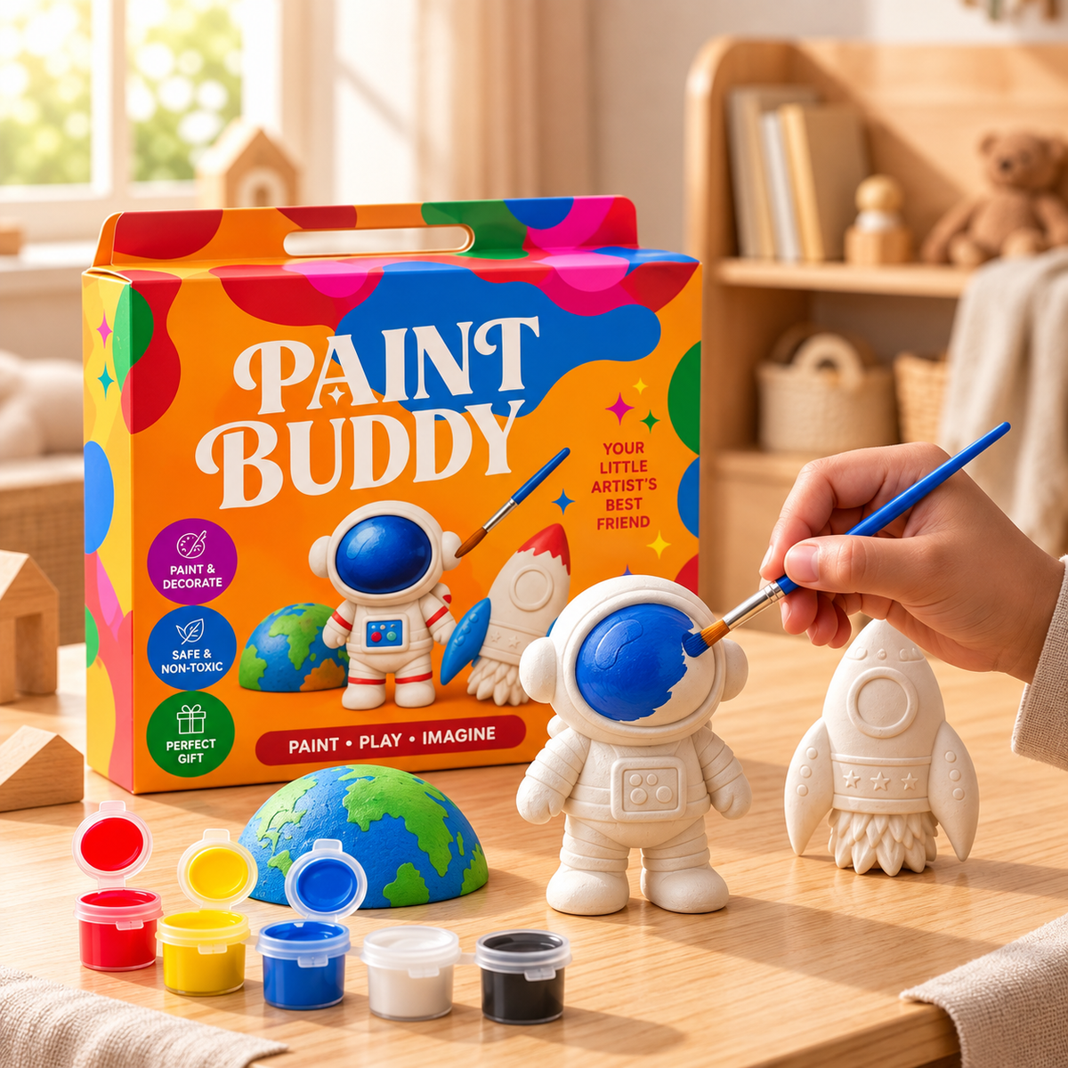 Paint Buddy Duo – Bike & Astronaut