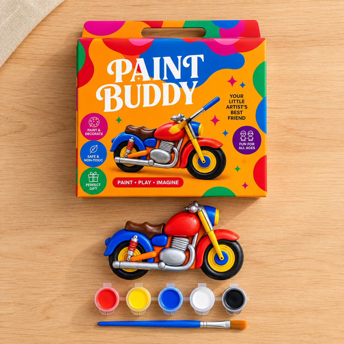 Paint Buddy Duo – Bike & Astronaut