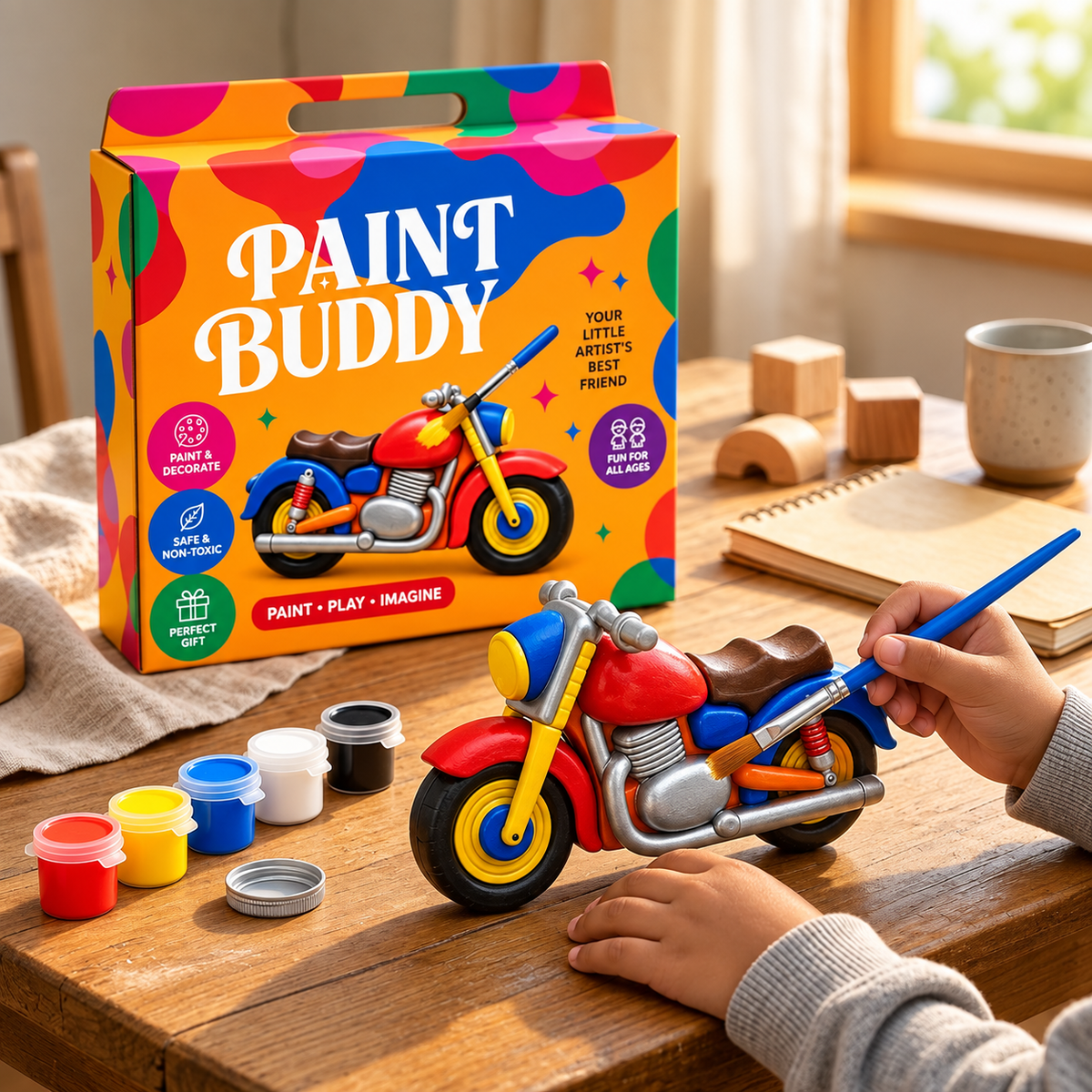 Paint Buddy Duo – Bike & Astronaut
